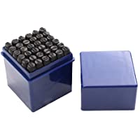 Gobesty Juego de punzonado con letras- 36 piezas Punzón de número de hierro Punzón manual Herramienta de artesanía de…
